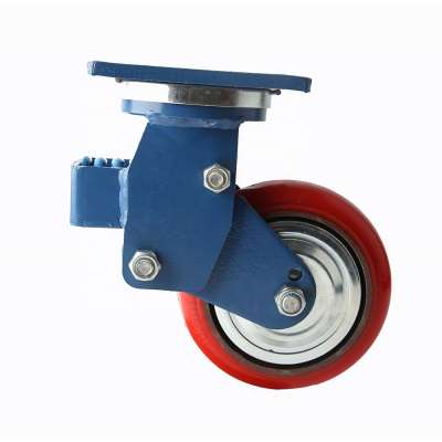 PU / TPR / Rubber industrial castor truckle , swivel type heavy duty caster wheels