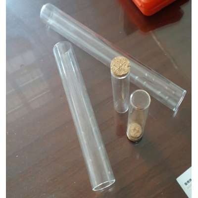 glass tube with wooden cork/stopper for cigar/salt